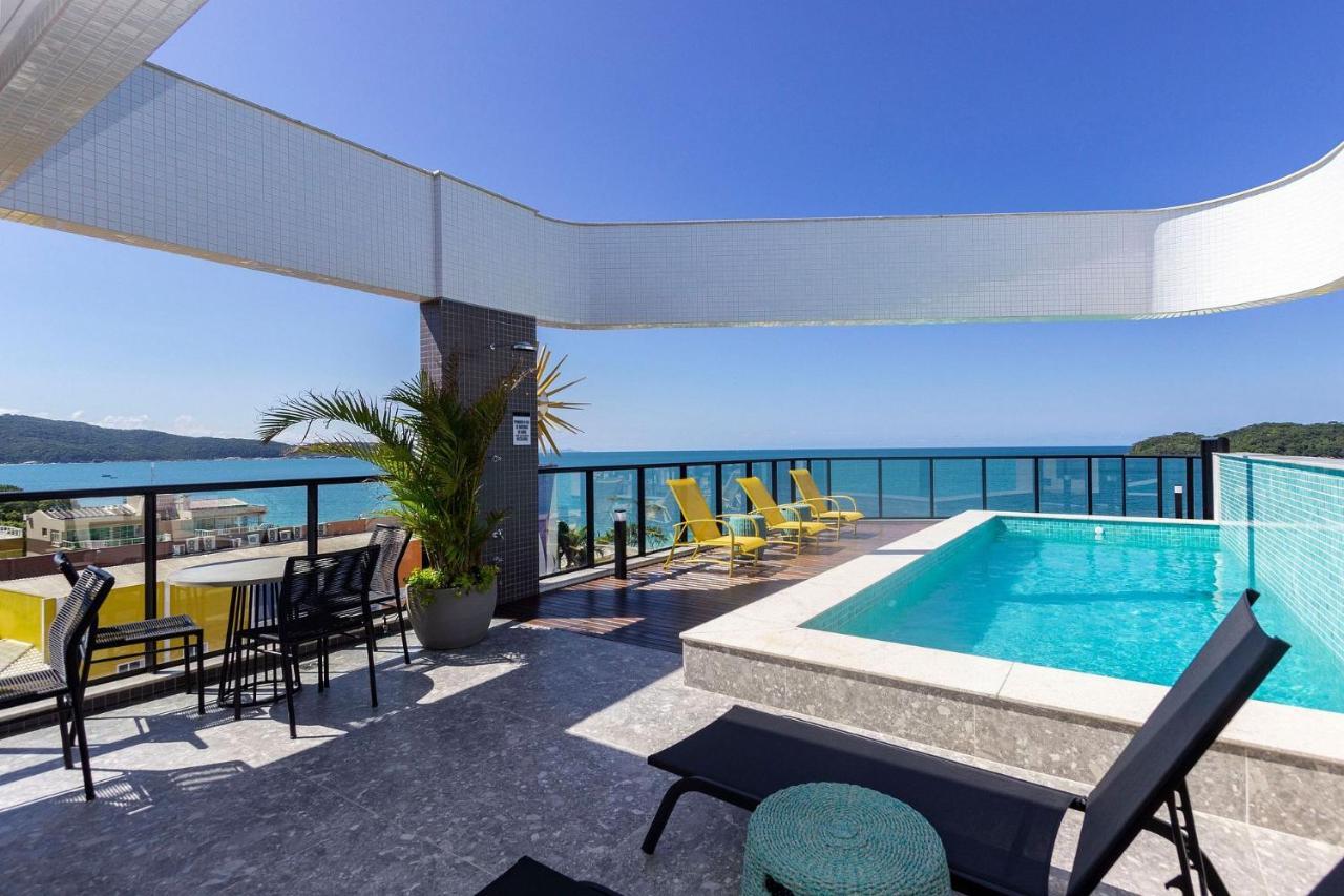 AION 205 - Apartamento a 50 metros da praia de Bombinhas - Piscina e Academia com Vista Panorâmica Exterior foto