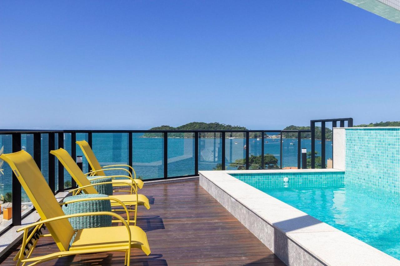 AION 205 - Apartamento a 50 metros da praia de Bombinhas - Piscina e Academia com Vista Panorâmica Exterior foto