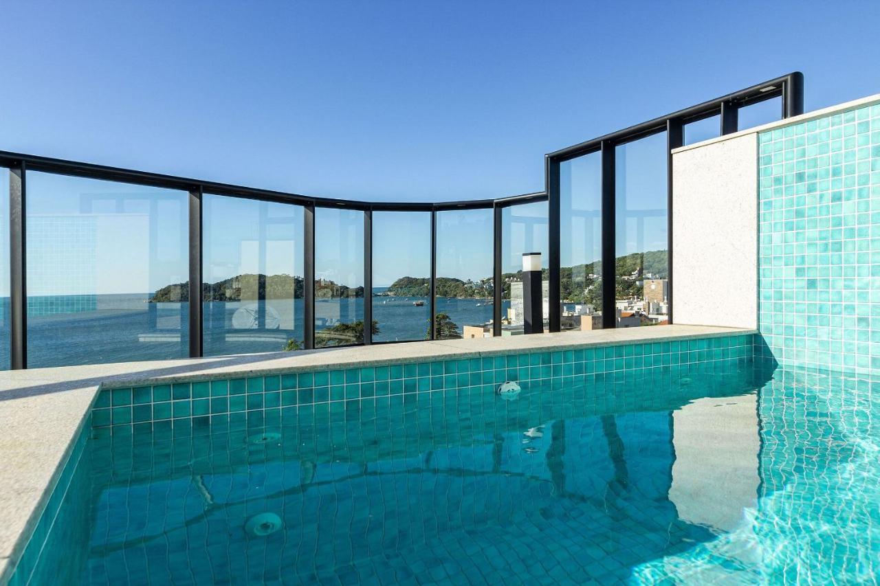 AION 205 - Apartamento a 50 metros da praia de Bombinhas - Piscina e Academia com Vista Panorâmica Exterior foto