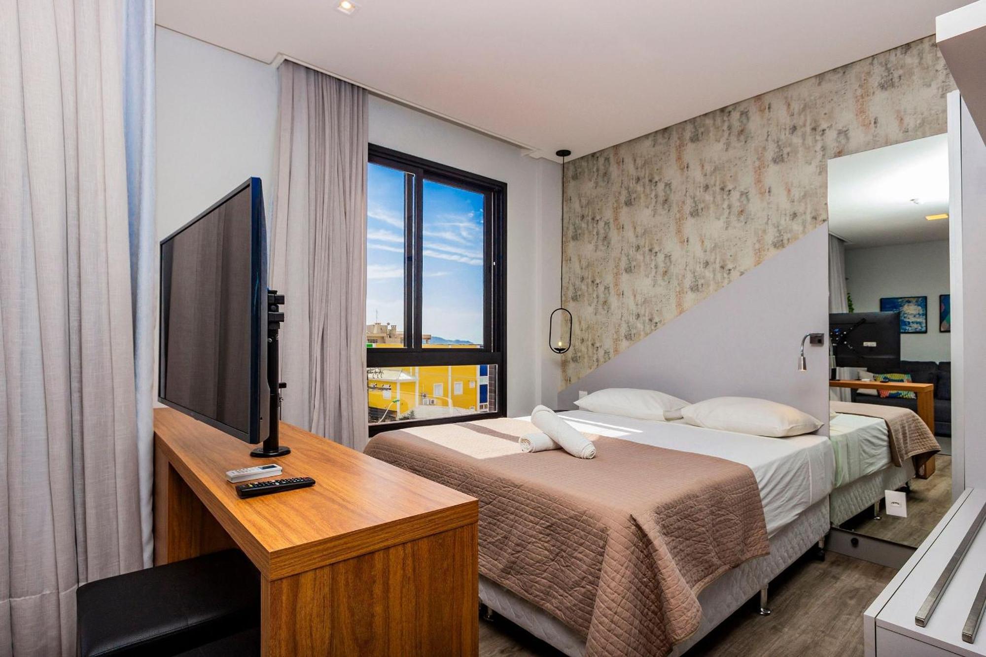 AION 205 - Apartamento a 50 metros da praia de Bombinhas - Piscina e Academia com Vista Panorâmica Exterior foto